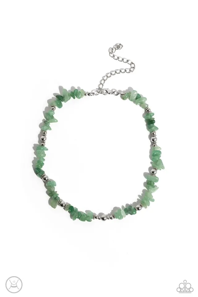 Paparazzi Necklace ~ Carved Confidence - Green