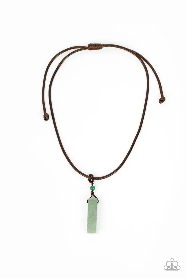 Paparazzi Necklace ~ Comes Back ZEN-fold - Green