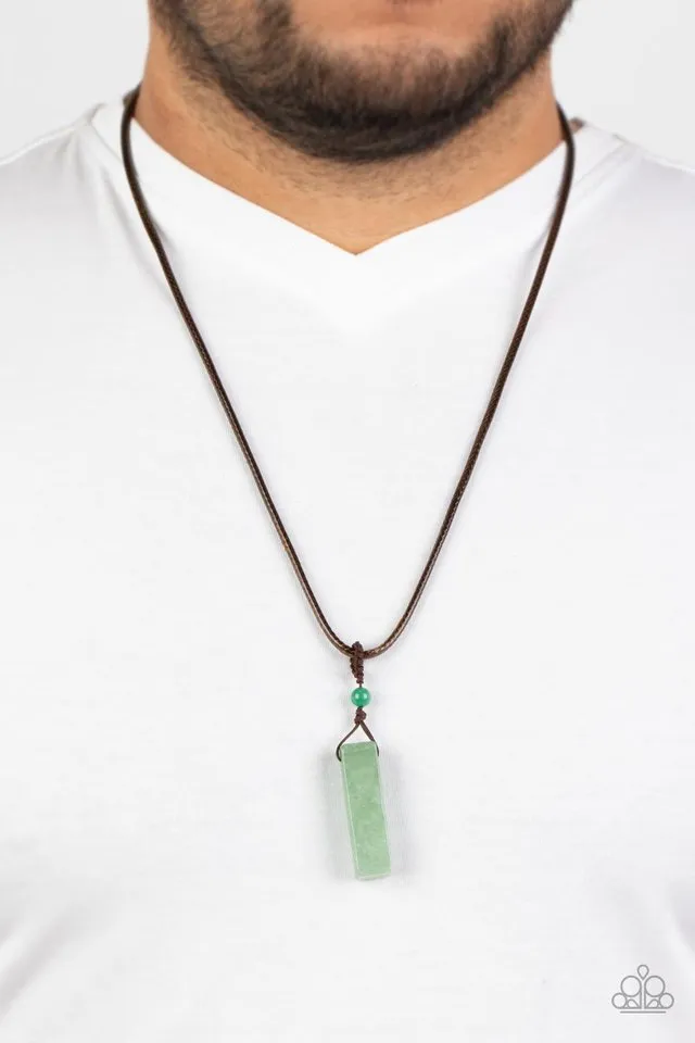 Paparazzi Necklace ~ Comes Back ZEN-fold - Green