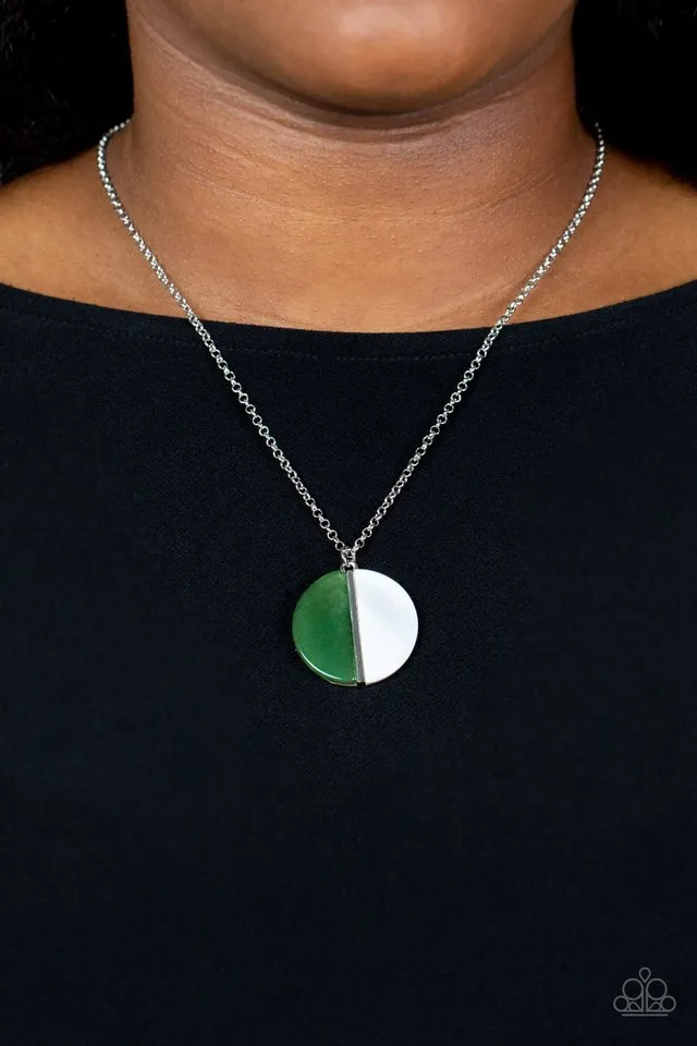 Paparazzi Necklace ~ Elegantly Eclipsed - Green