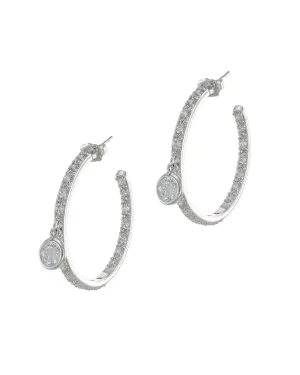 Pave Hoop Earrings