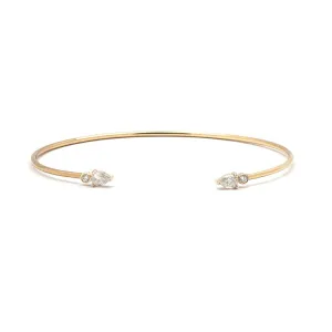 Pear Diamond Cuff Bracelet