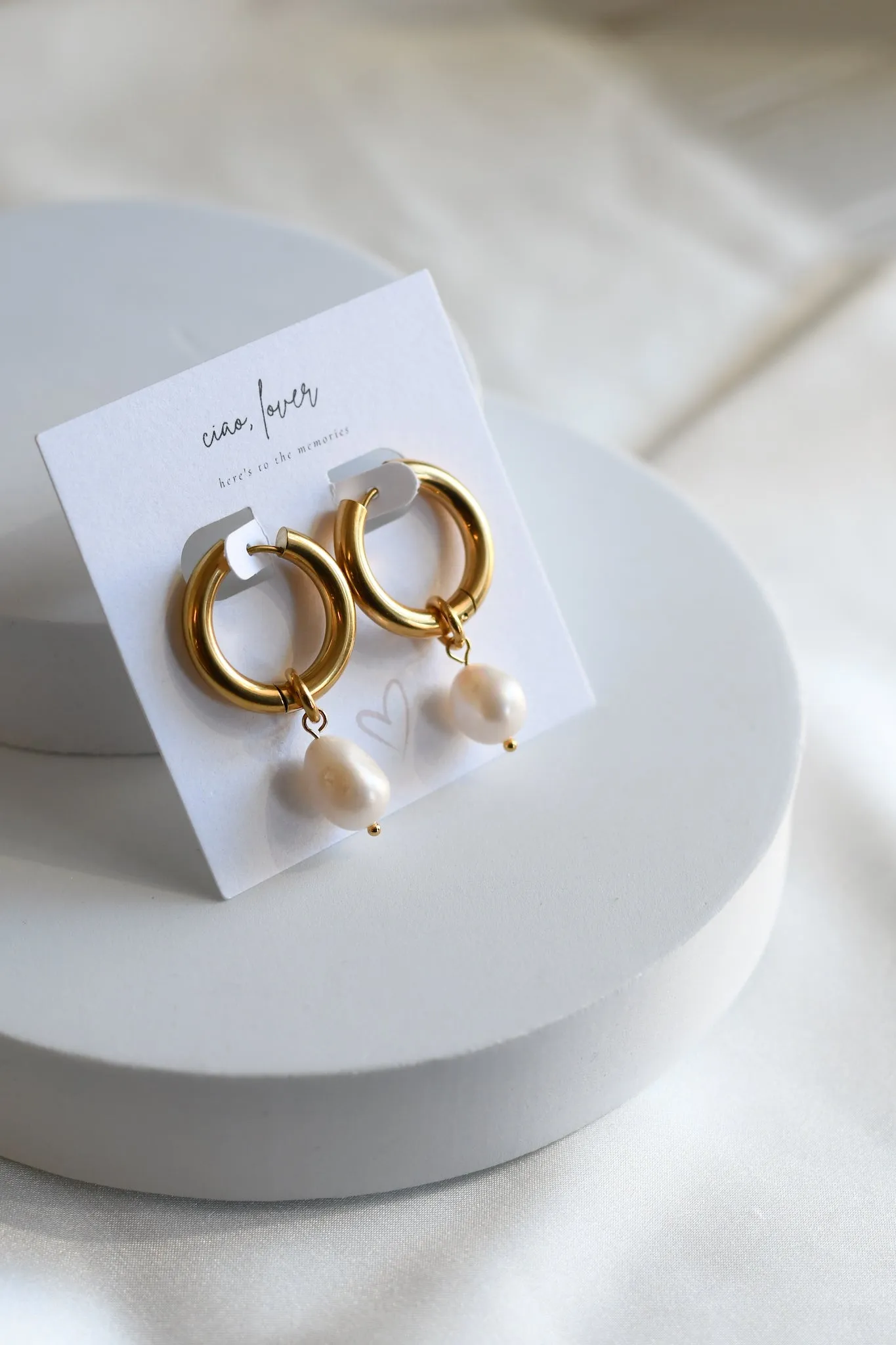 Pearl Hoop Earrings