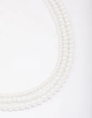 Pearl Layered Trio Statement Necklace