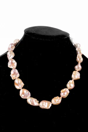 Pearl Necklace - P111-B 14-16mm 20.5' Pink