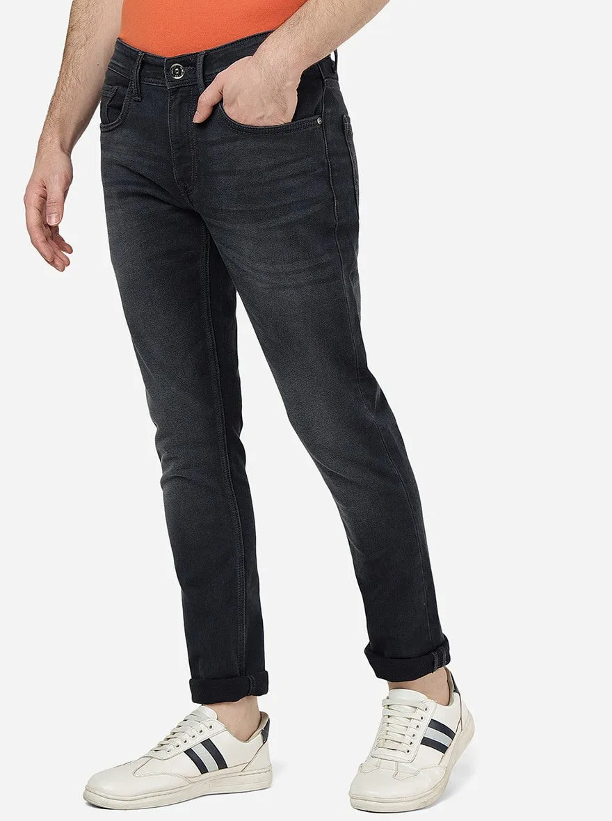 Pewter Grey Solid Slim Fit Jeans | JadeBlue