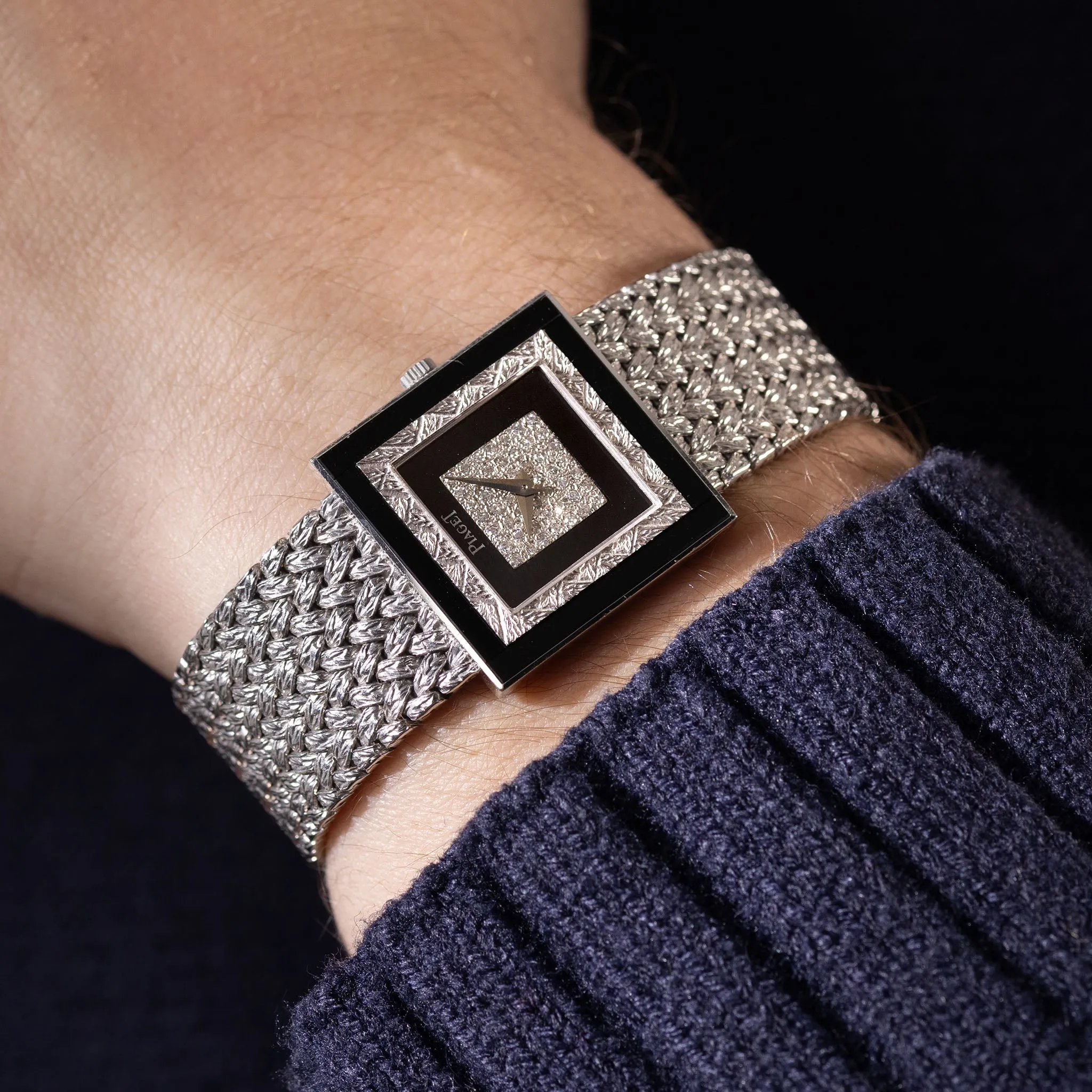 Piaget Altiplano White Gold Diamond and Onyx Dial Box and Papers Ref 9200