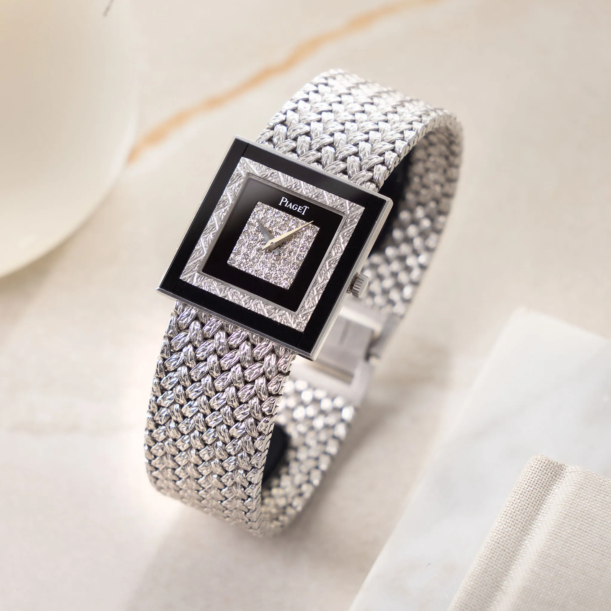 Piaget Altiplano White Gold Diamond and Onyx Dial Box and Papers Ref 9200