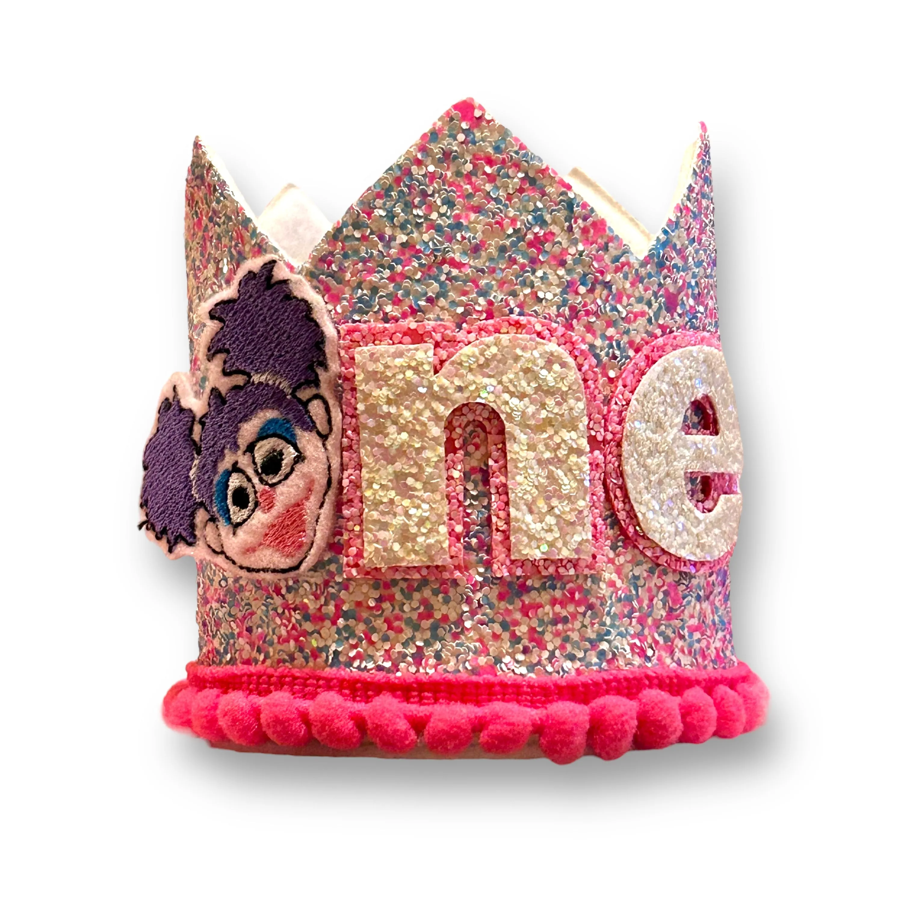 Pink Abby Sparkle 1st Birthday Crown