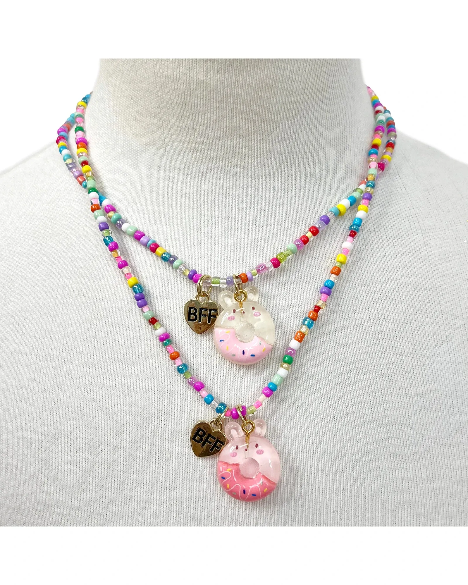 Pink Poppy BFF Donut Necklace Set