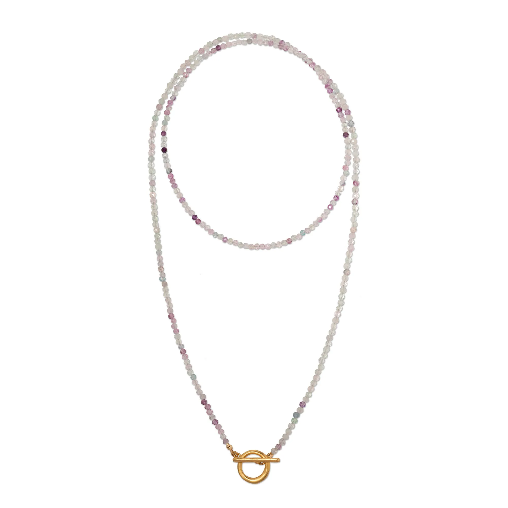 Rainbow Fluorite Convertible Beaded Necklace