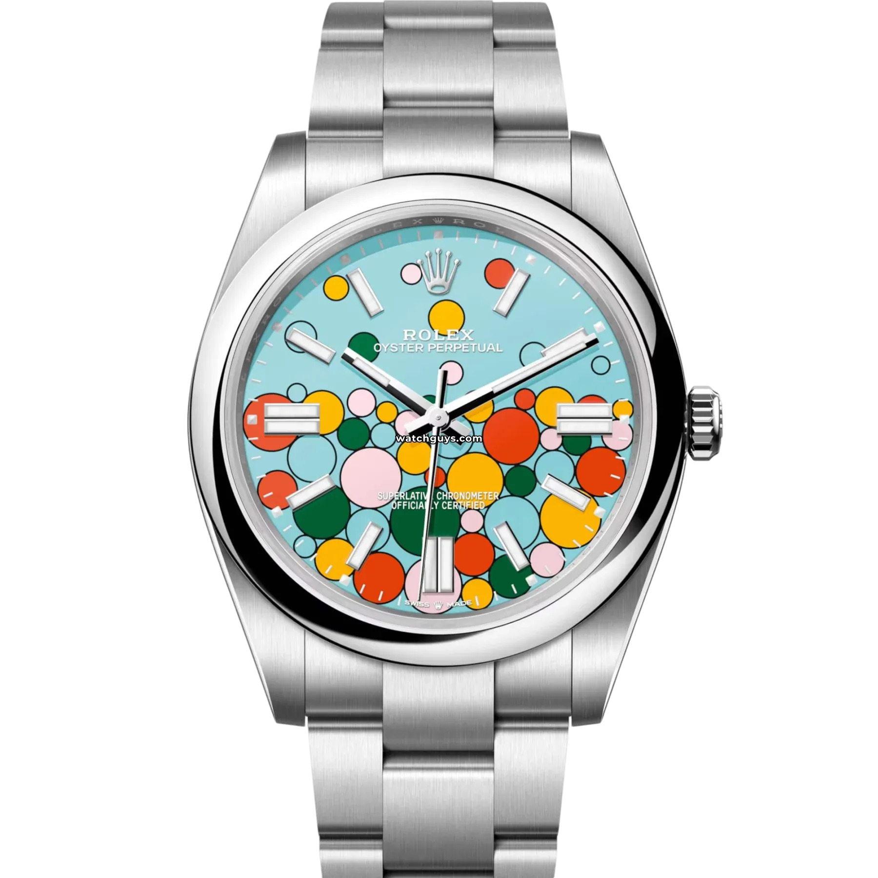 Rolex Oyster Perpetual 124300 Celebration Motif Bubbles