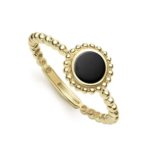 Round Onyx Stacking Ring