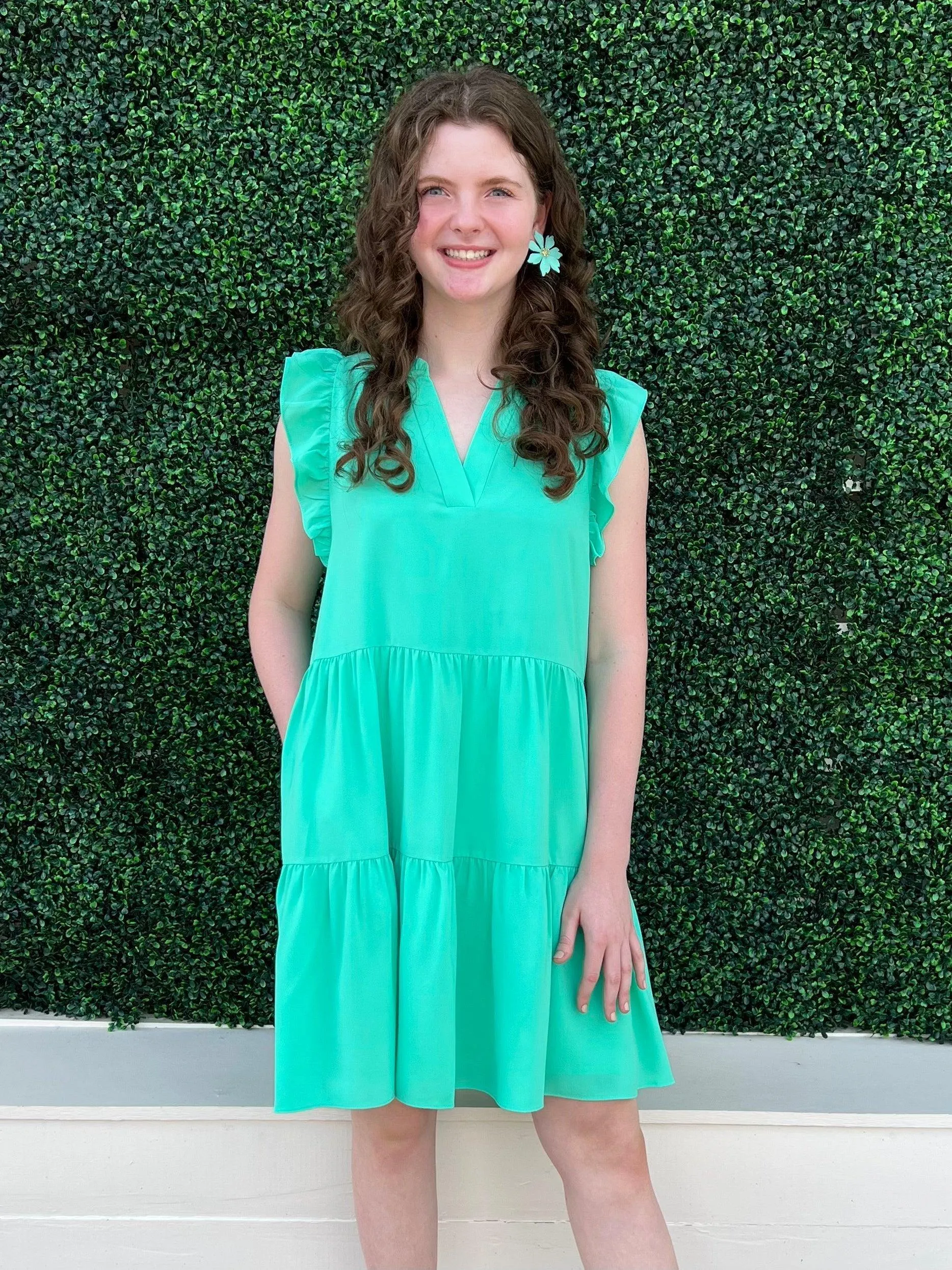 Ruffle Mint Dress