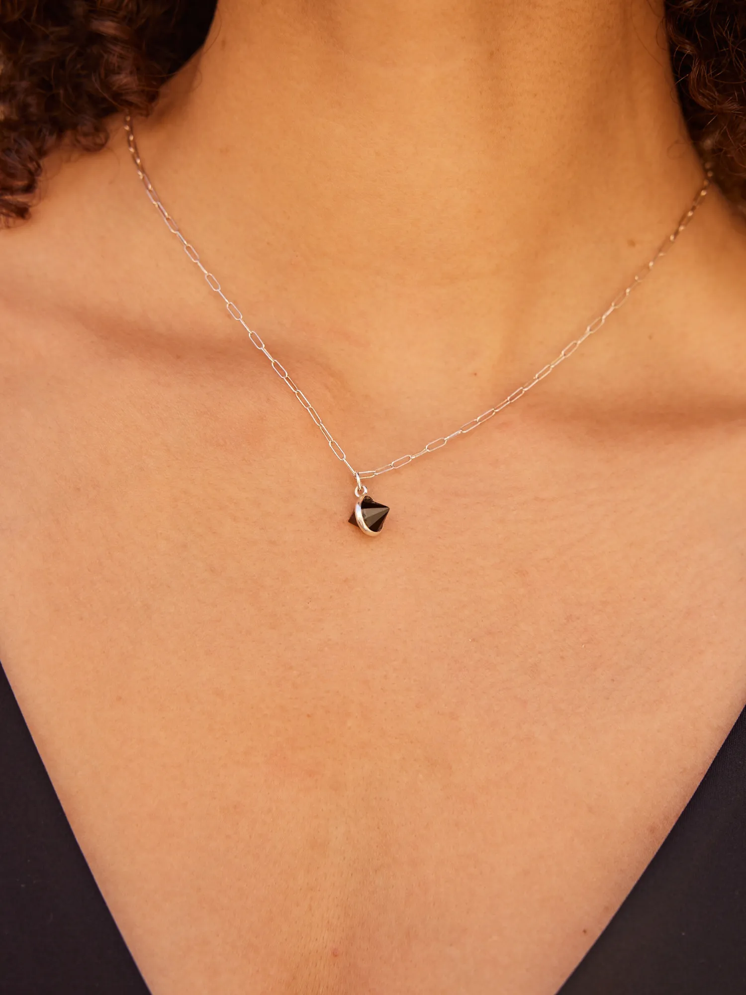 Samantha Onyx Spike Pendant