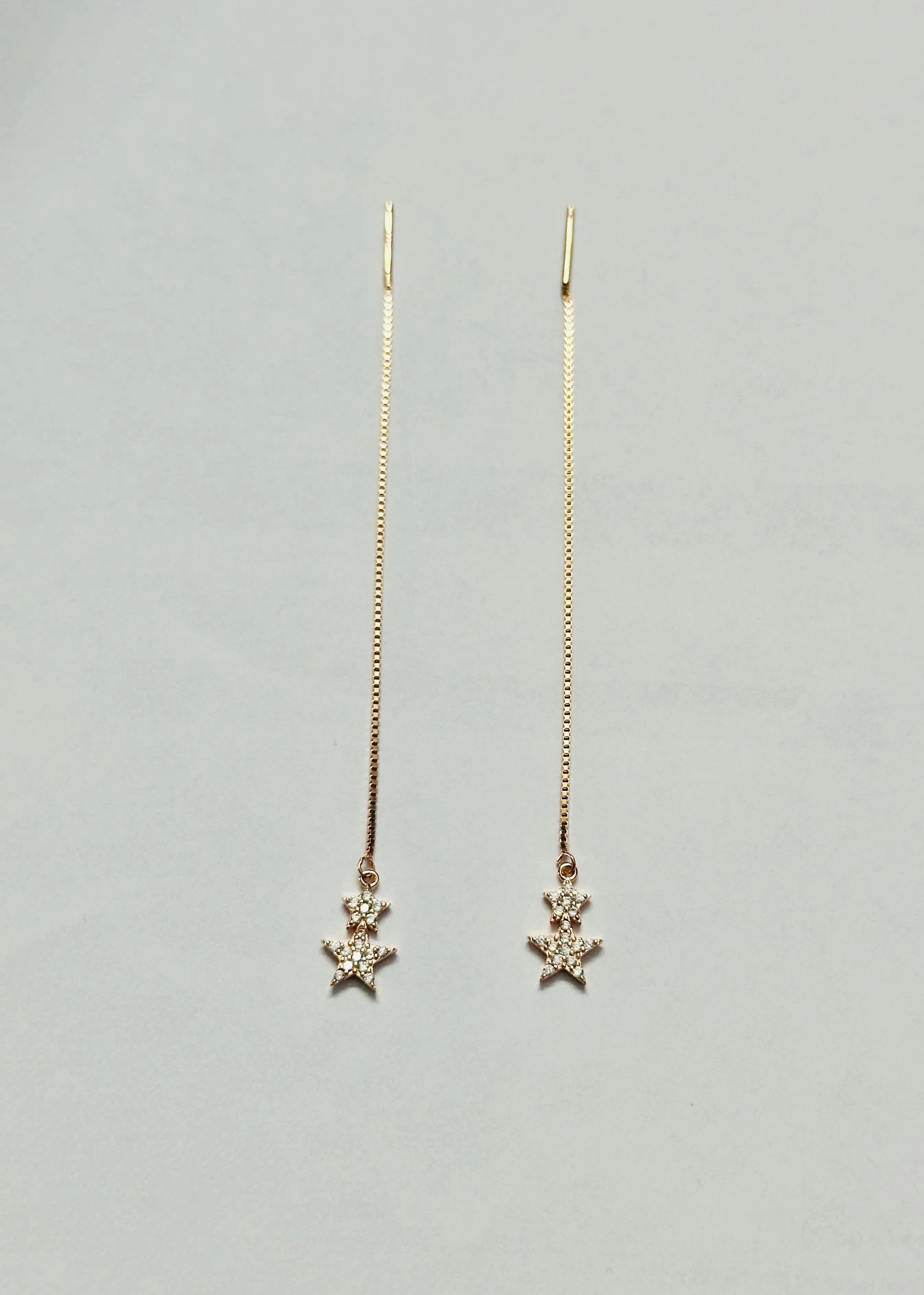 Star 18k Rosegold 925 Silver Sui Dhaga Earrings