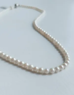 Sterling Silver 16” Pearl Necklace