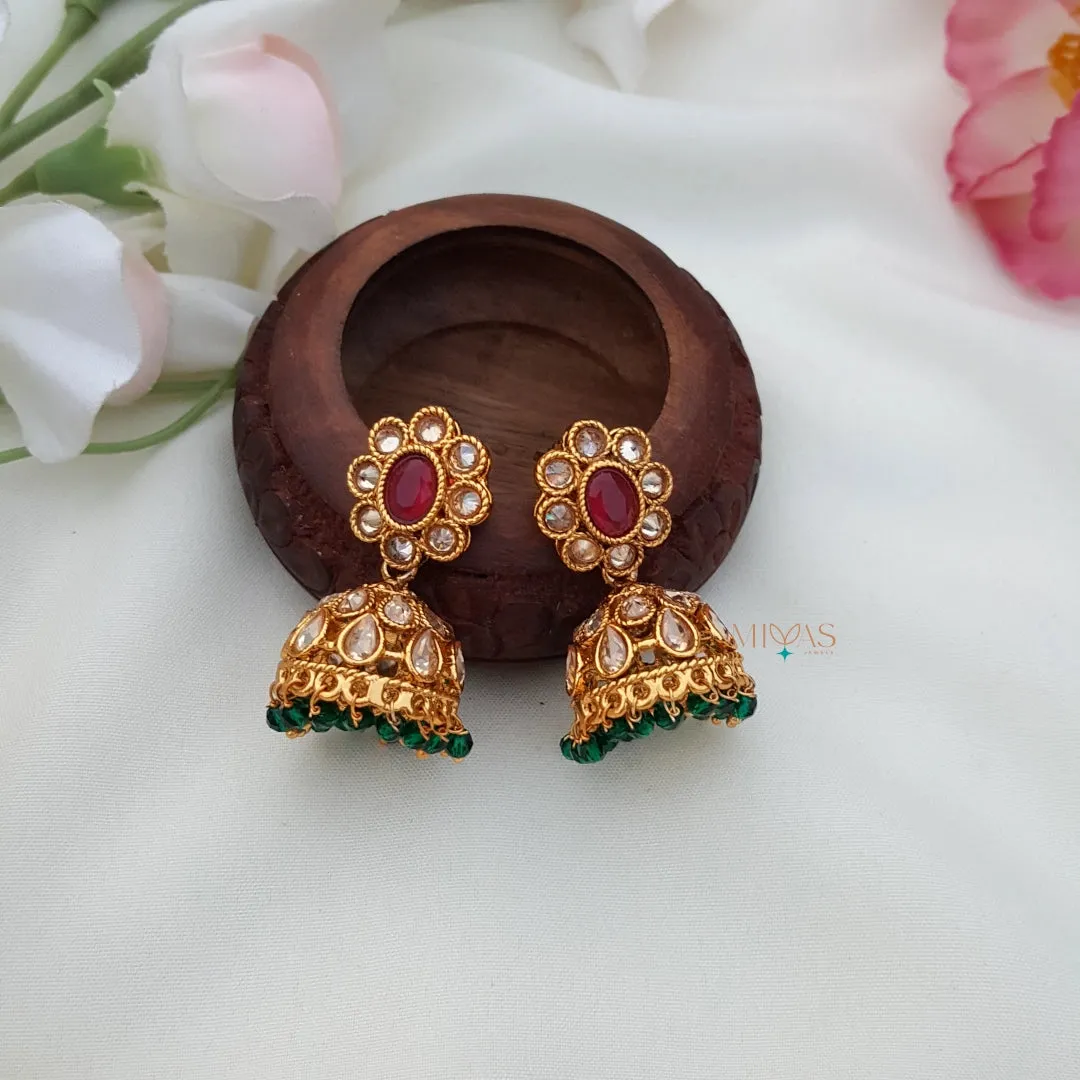 Stunning AD Stone Jhumka