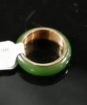 Sz5 14k Polar Jade Ring #2502-23