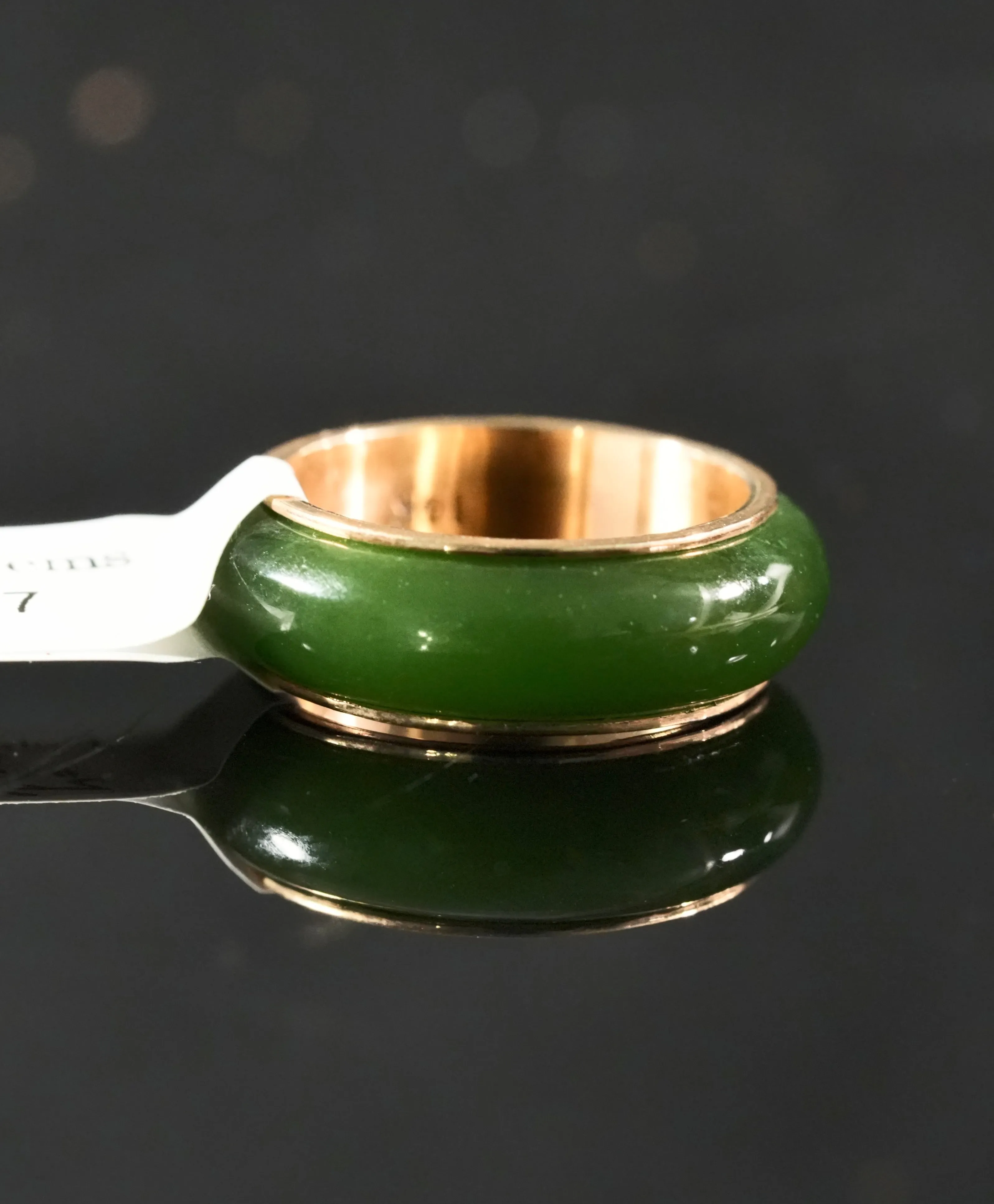 Sz5 14k Polar Jade Ring #2502-23