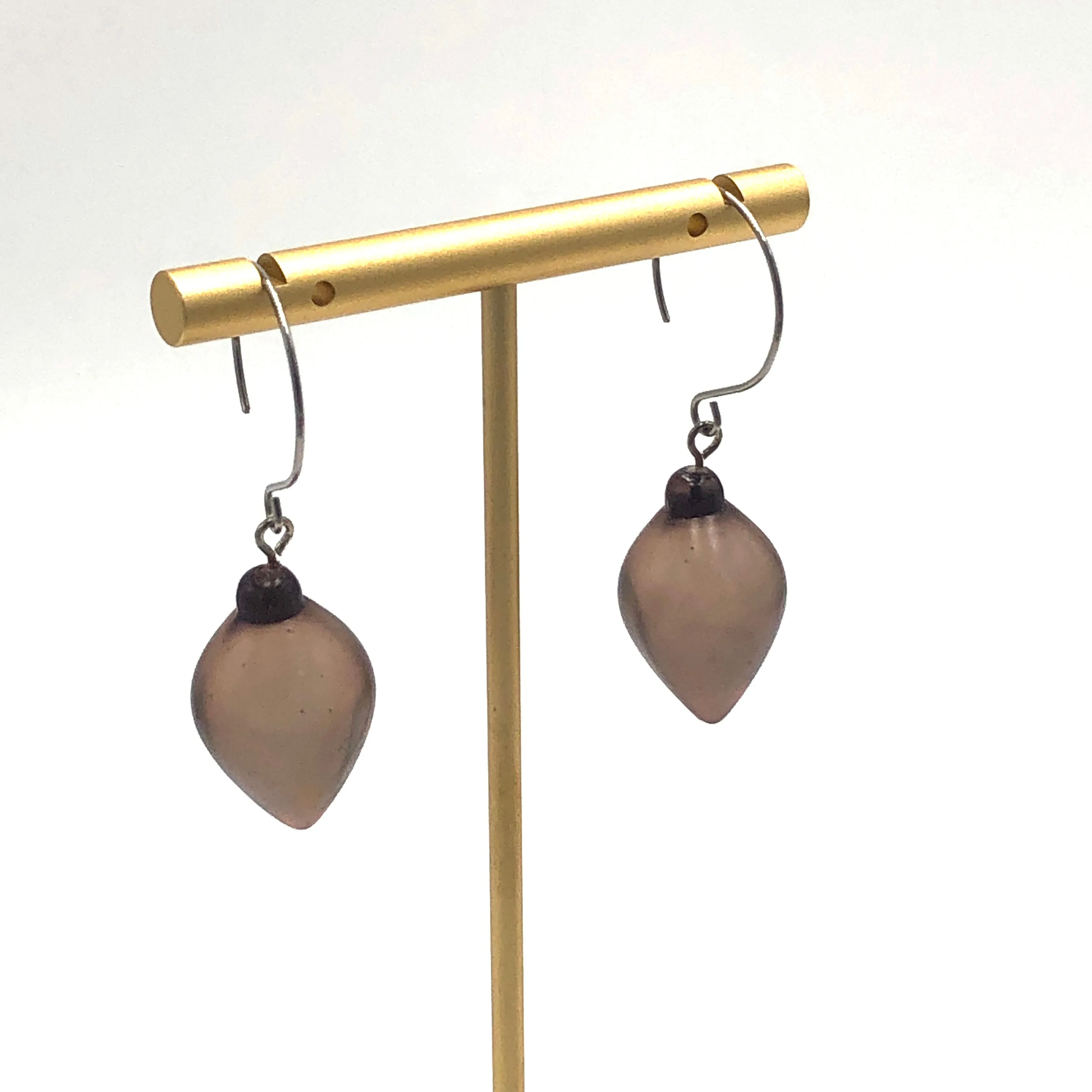 Taupe Matte Plumbob Earrings