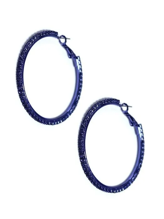 TE10022 Textured Hoop Earrings