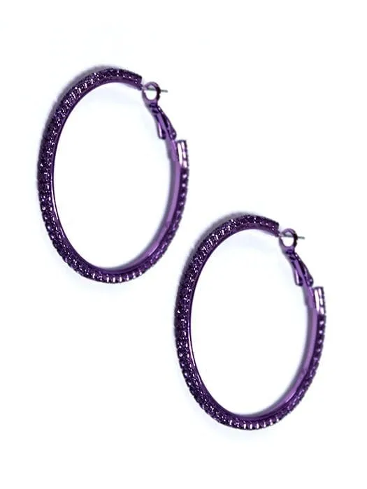 TE10022 Textured Hoop Earrings