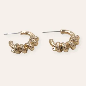 TFC Panini Gold Plated Hoop Earrings