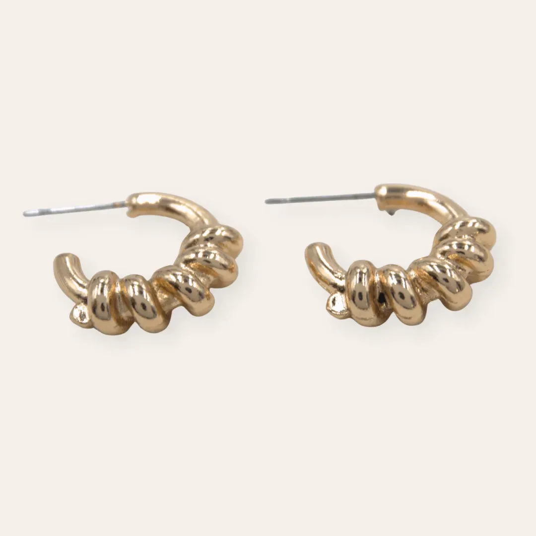 TFC Panini Gold Plated Hoop Earrings