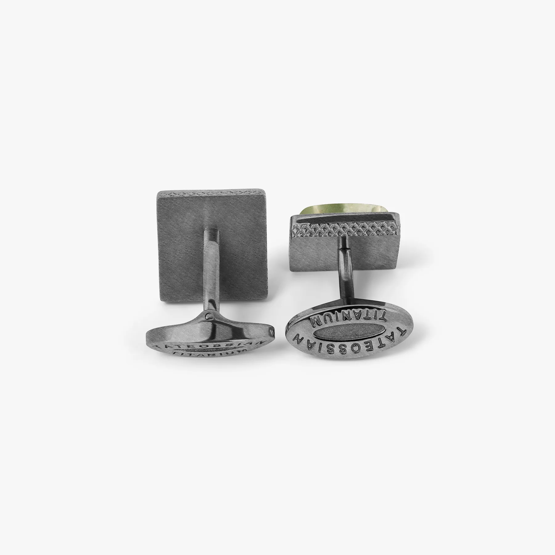 Titanium Classic Cufflinks in Jade