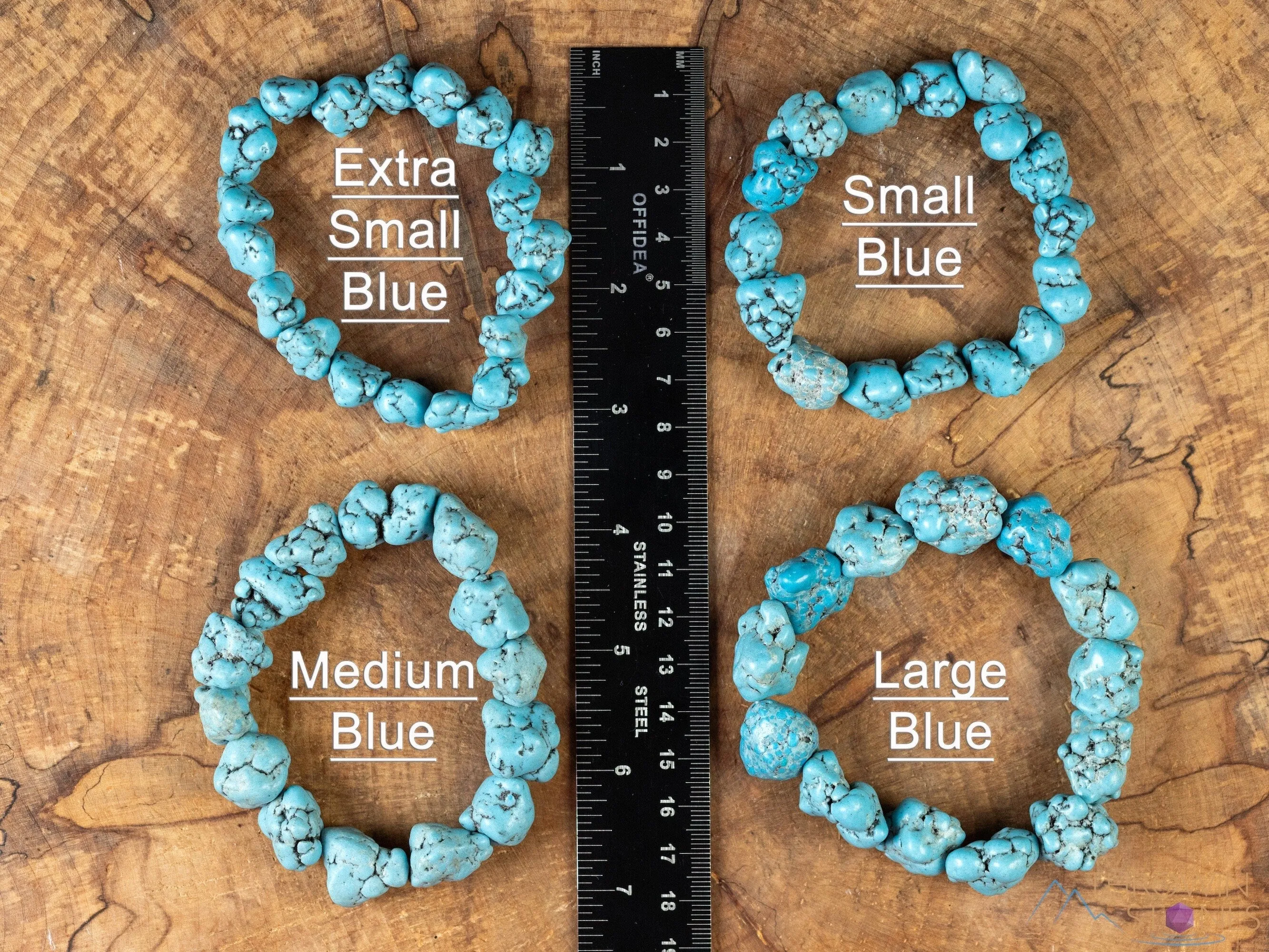 TURQUOISE Crystal Bracelet - Nugget Chip Beads - Beaded Bracelet, Handmade Jewelry, Healing Crystal Bracelet, E2187