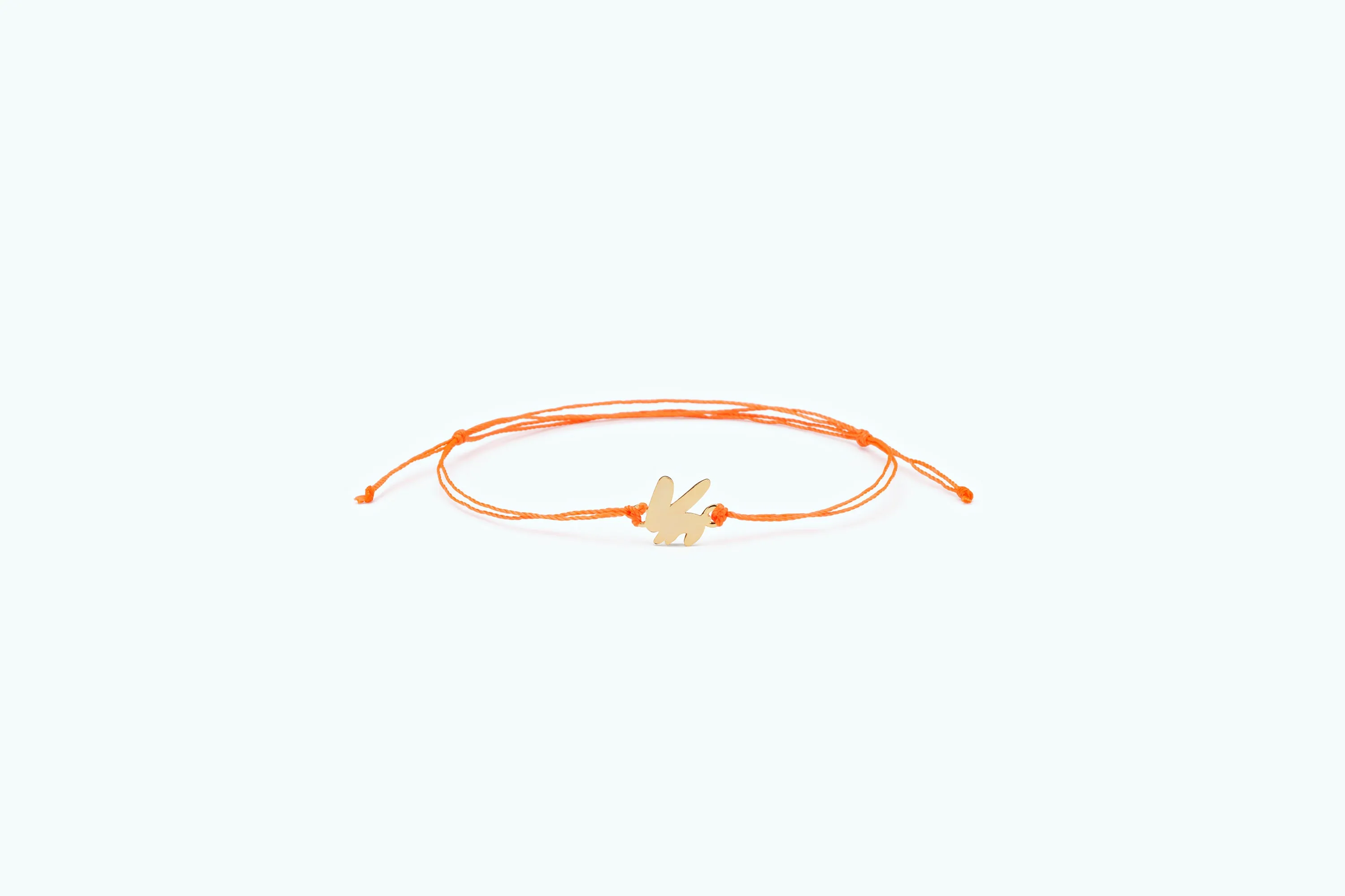 VITAMIN Gold Friends Bracelet (set) Neon Orange Bunny (14K)