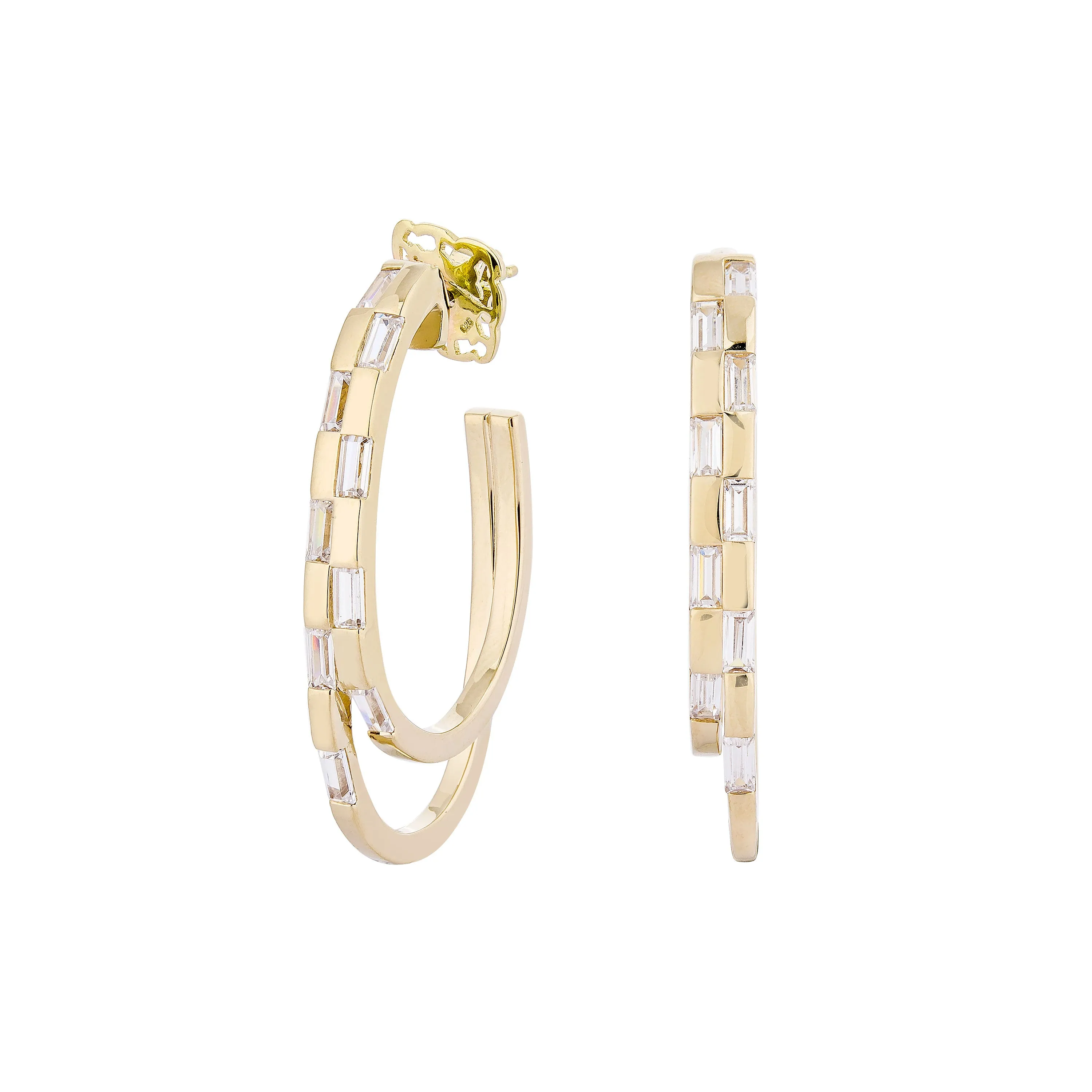 WAREE DOUBLE HOOP EARRINGS – GOLD