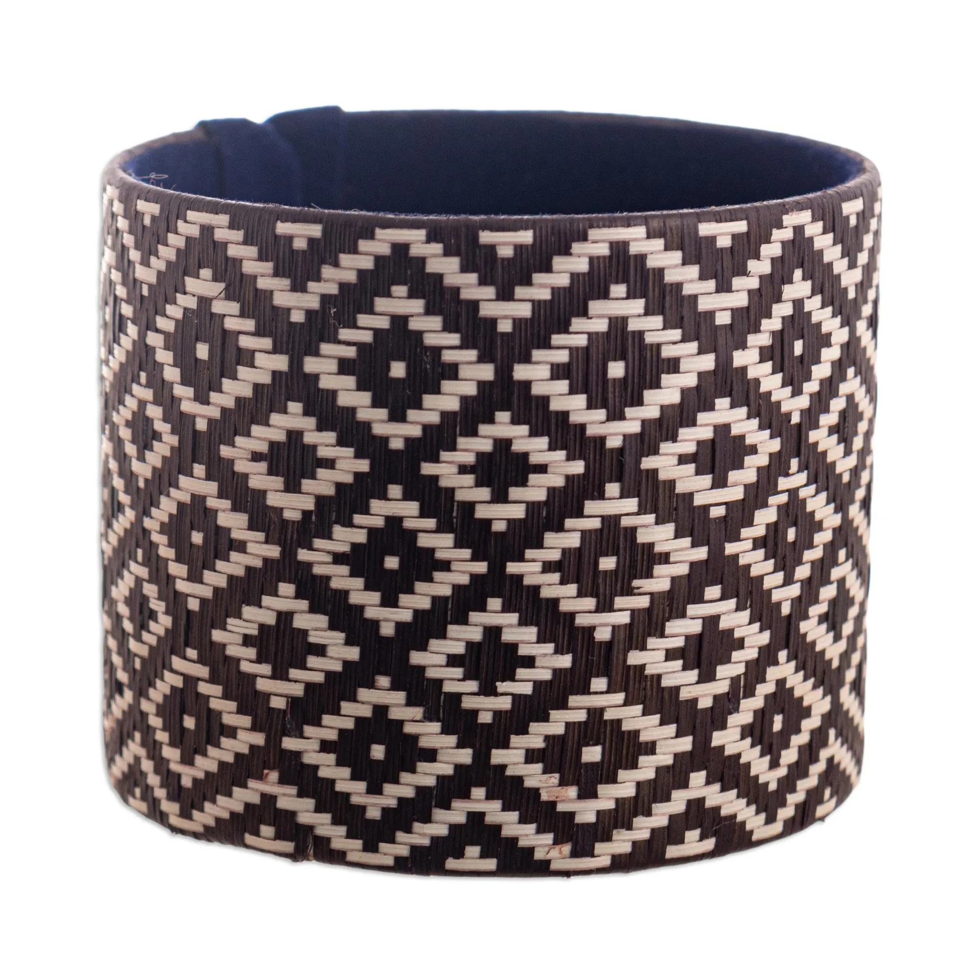 Wide Natural Fiber Cuff Bracelet - Deep Meditation | NOVICA