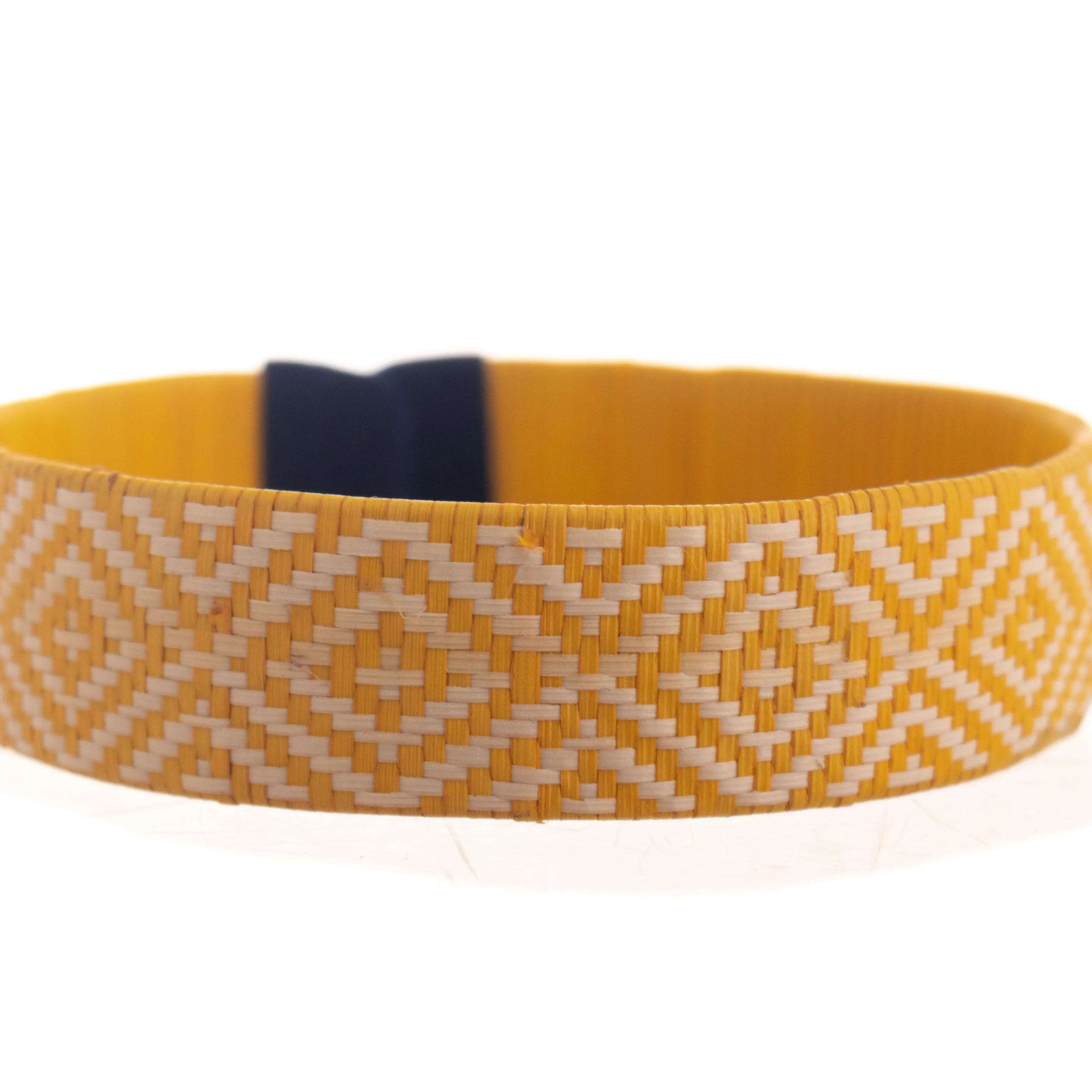 Yellow and White Woven Bracelet - Brilliant Sunshine | NOVICA