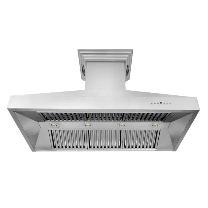 ZLINE 60 IN. Professional Wall Mount Range Hood in Stainless Steel with Built-In CrownSound® BlueTooth Speakers (667CRN-BT-60)