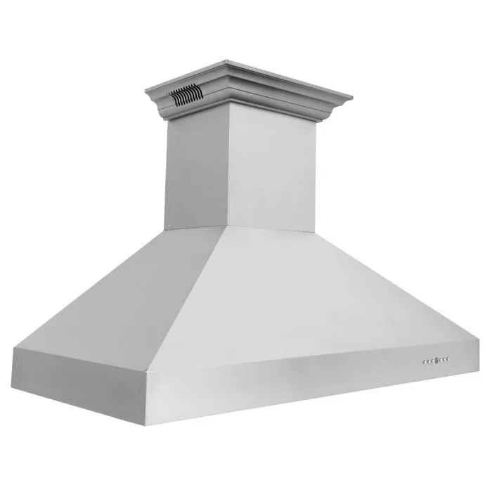 ZLINE 60 IN. Professional Wall Mount Range Hood in Stainless Steel with Built-In CrownSound® BlueTooth Speakers (667CRN-BT-60)